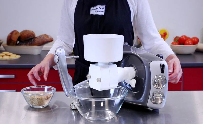 Ankarsrum Flaker Attachment Oat Roller Hometech BOSCH Universal Mixer