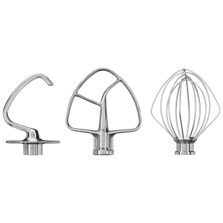 Kitchenaid Stand Mixer Stainless Steel Flat Beater, Wire Whip & Dough Hook Set