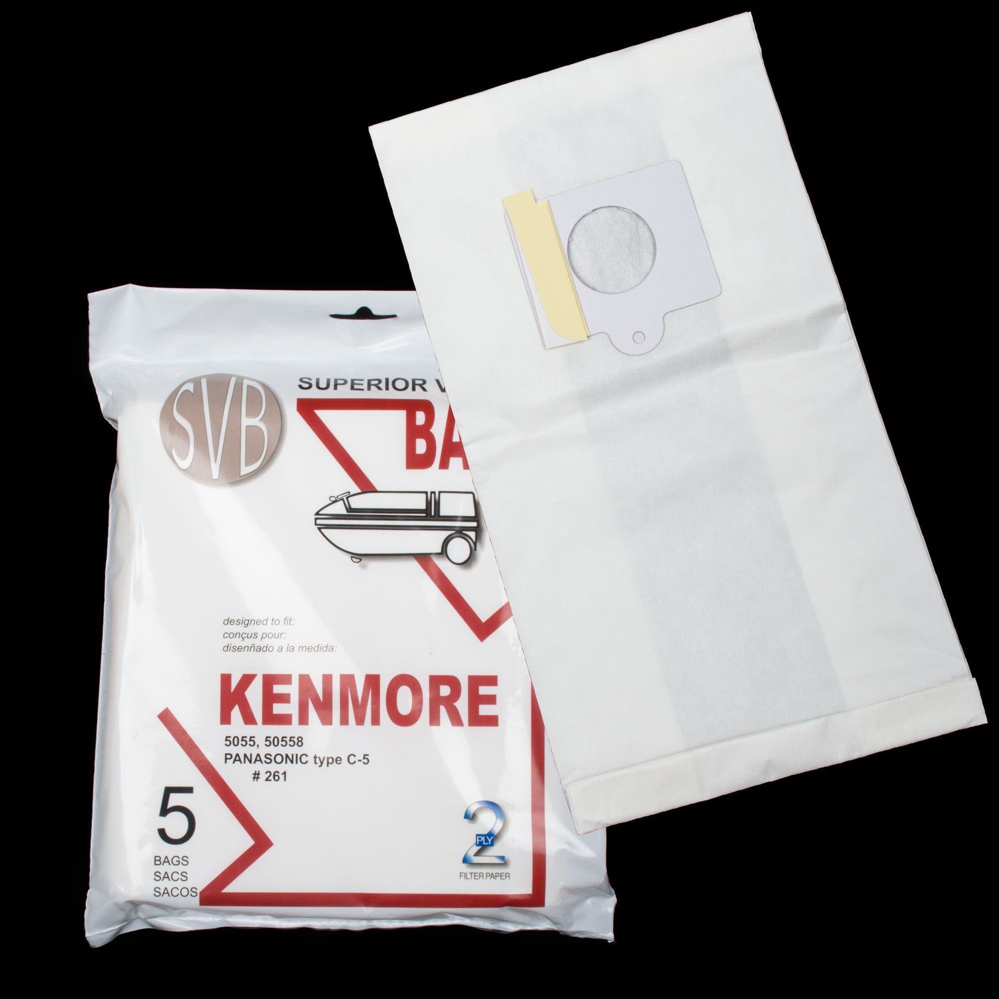Kenmore & Panasonic Vacuum Bags | 5 Pack | BA261 Our Most Popular Bag