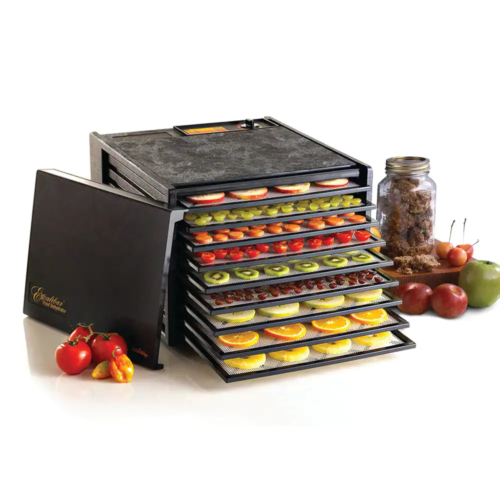 Excalibur 3900B 9-Tray Electric Food Dehydrator with Adjustable Thermostat Accurate Temperature Control Faster and Efficient Drying