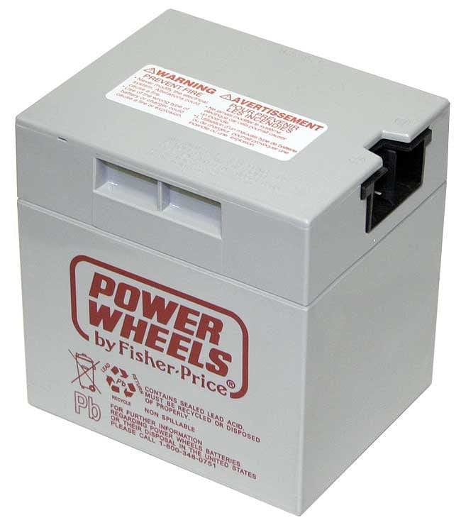 Power Wheels Fisher Price Replacement Battery Gray or Grey 12V with Charger OEM